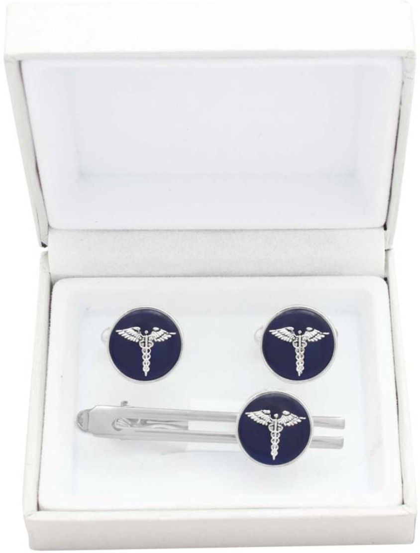 SANDHA Metal Cufflink & Tie Pin Set