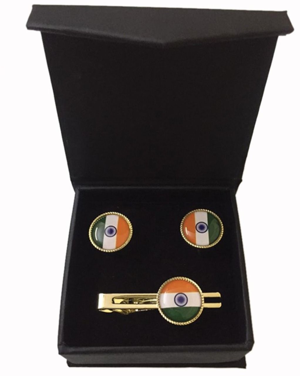SANDHA Metal Cufflink & Tie Pin Set