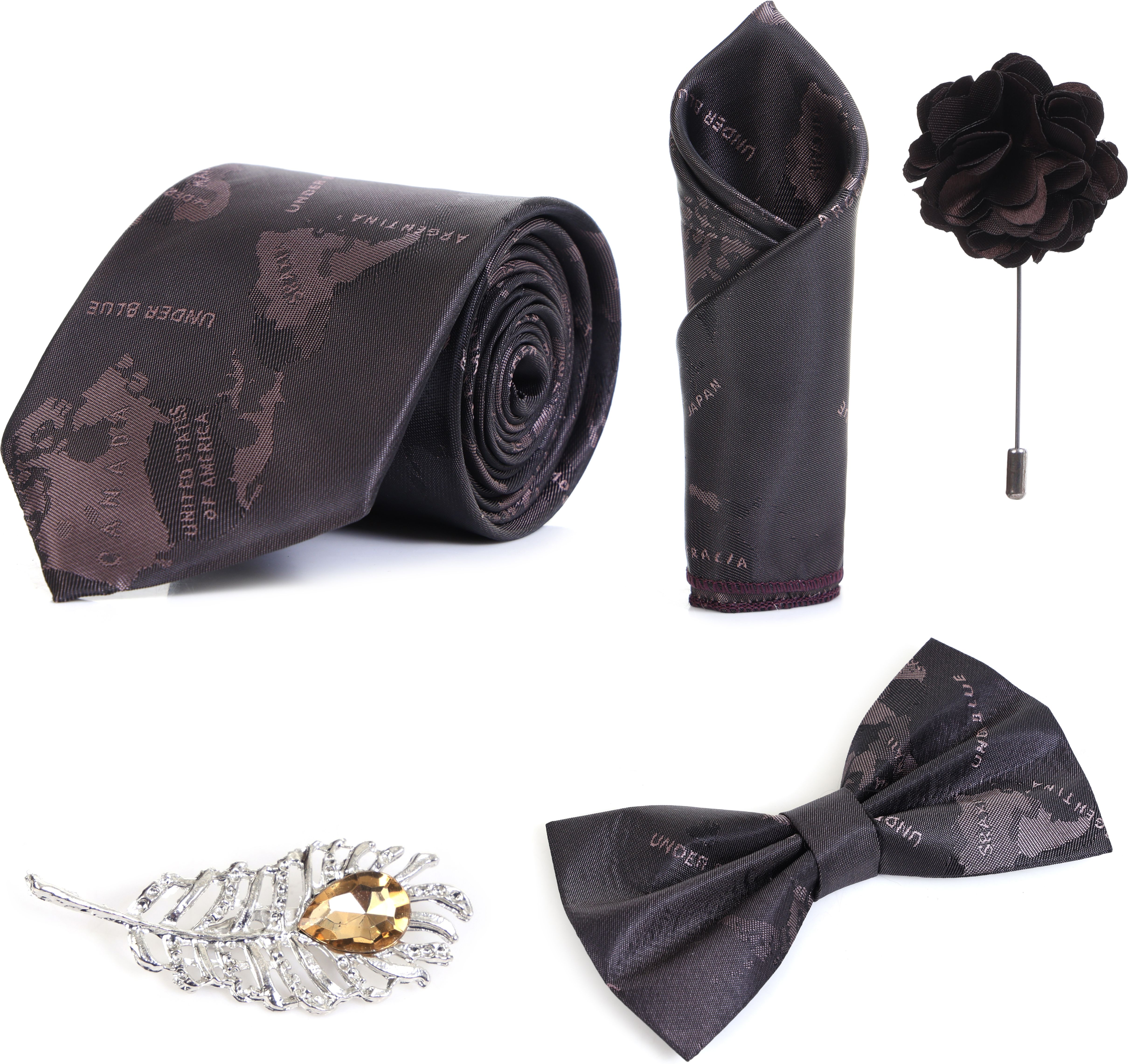 RANDOM STRIPE Alloy Cufflink & Tie Pin Set-picture-10