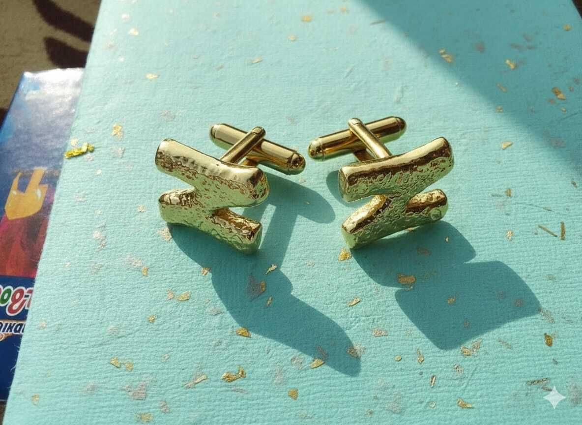 OrnateSilver Brass Cufflink Set