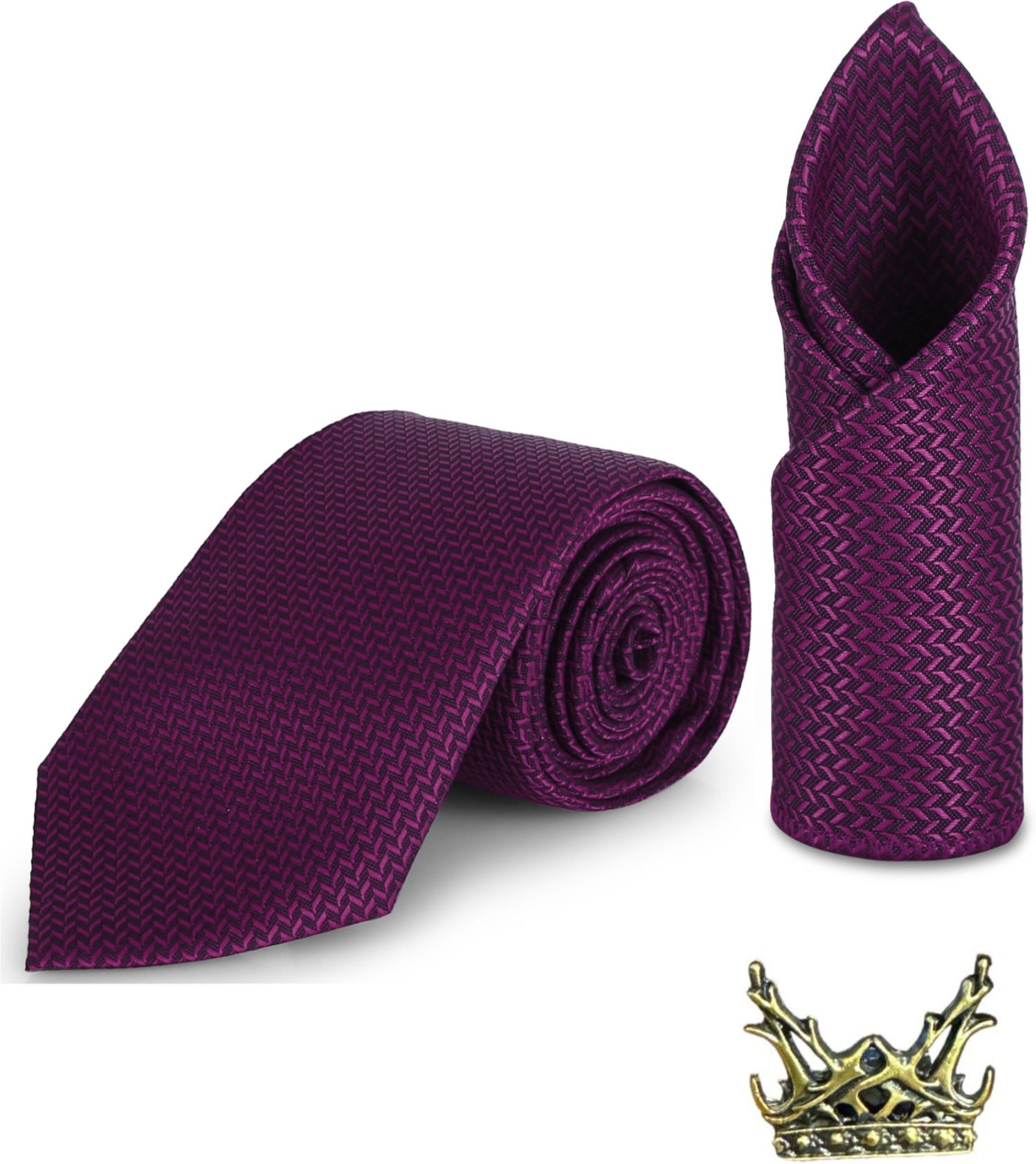 Stripe Silk Tie Pin Set-picture-23