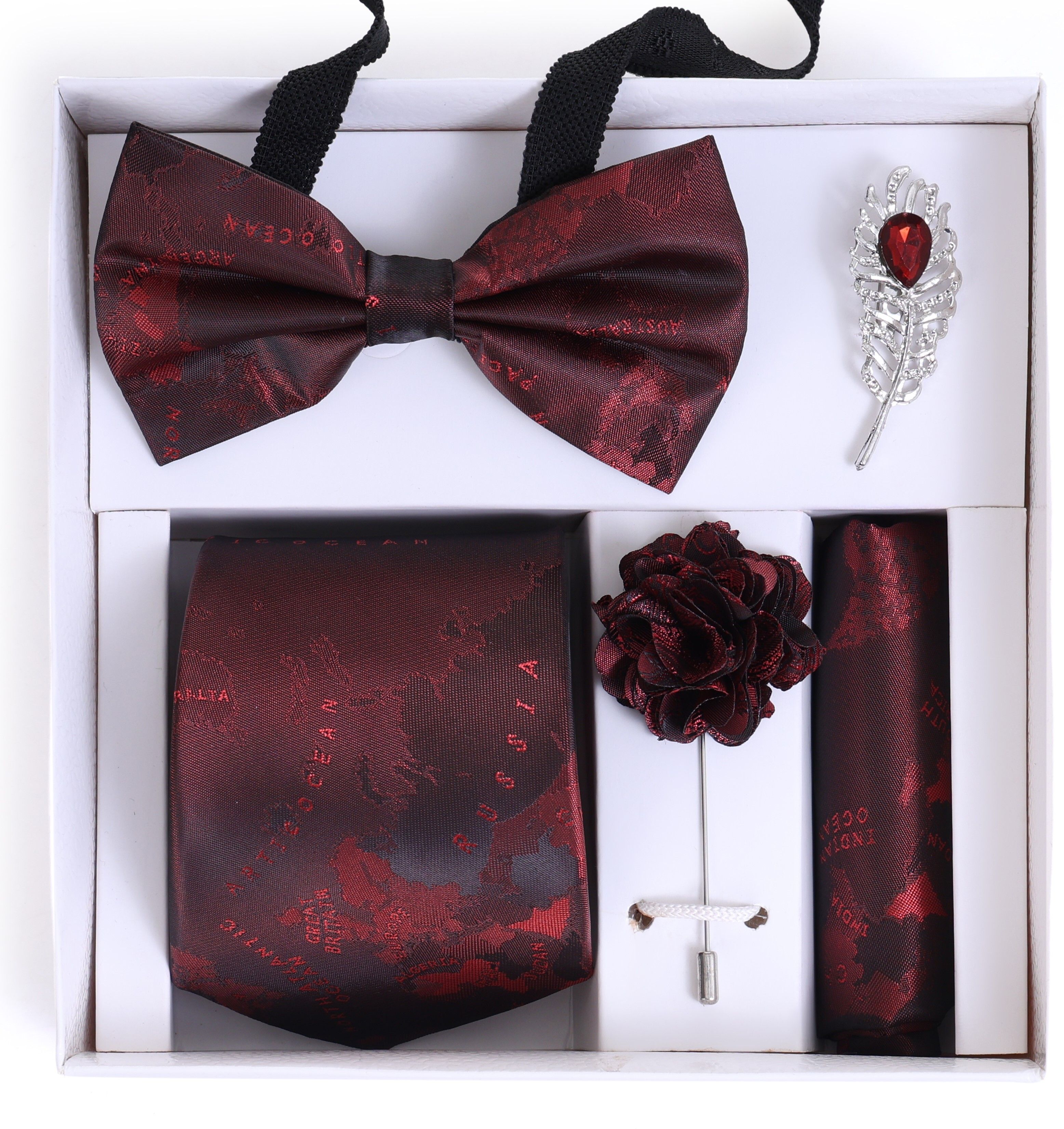 RANDOM STRIPE Alloy Cufflink & Tie Pin Set-picture-12