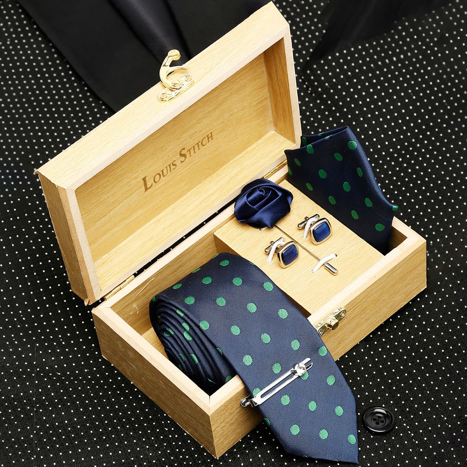 LOUIS STITCH Silk Tie & Cufflink-picture-13