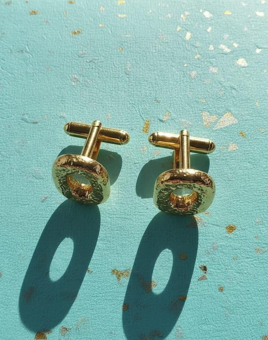 OrnateSilver Brass Cufflink Set