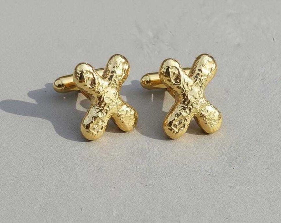 OrnateSilver Brass Cufflink Set