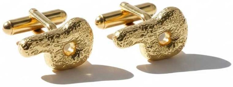OrnateSilver Brass Cufflink Set