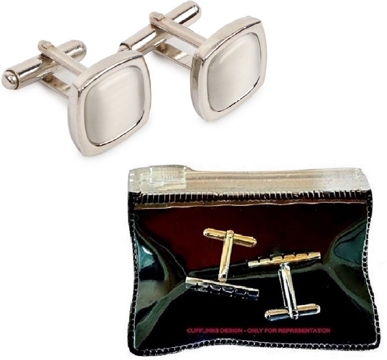 Zitti Brass, Stainless Steel, Steel Cufflink