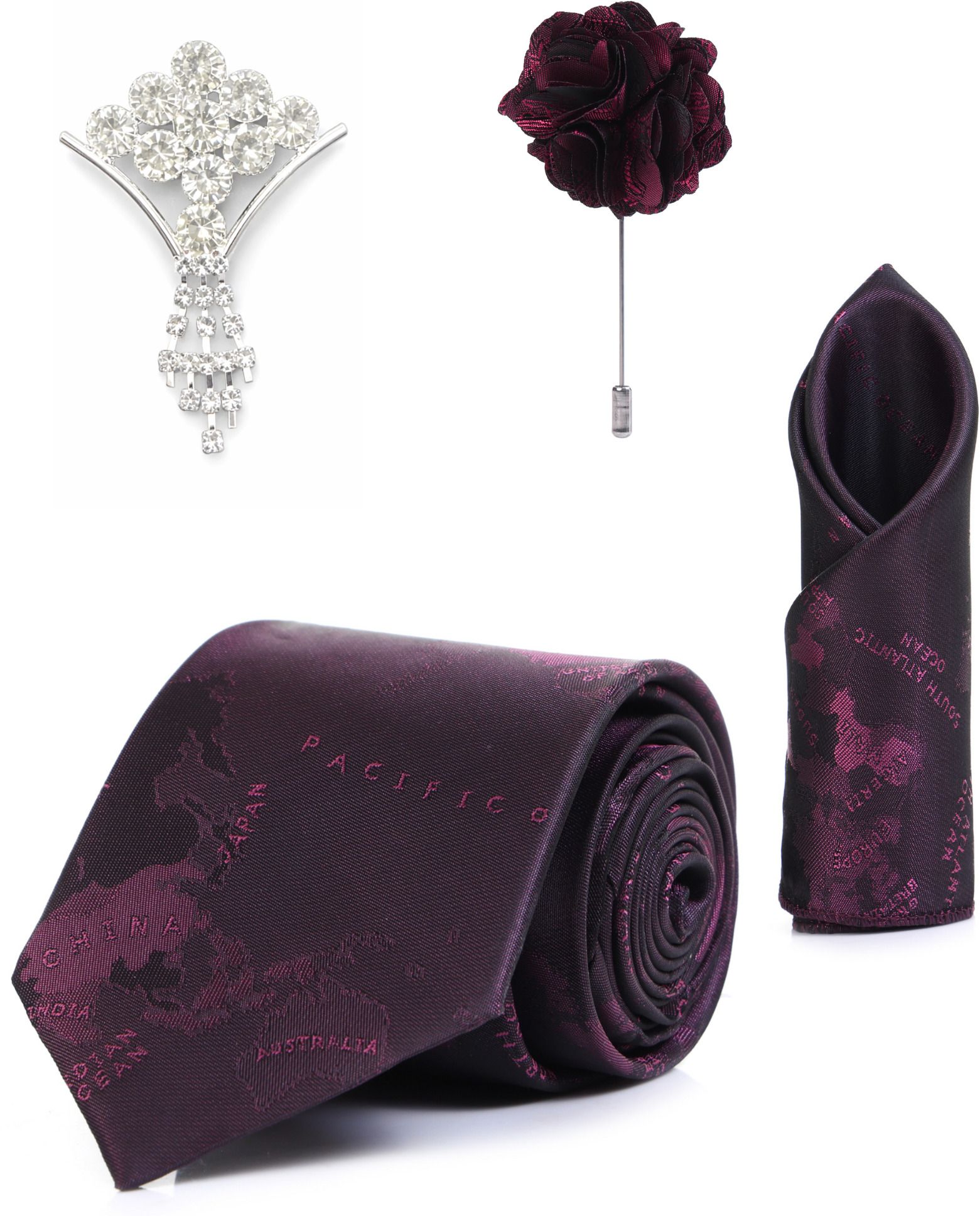 RANDOME STRIPE Alloy Cufflink & Tie Pin Set-picture-18