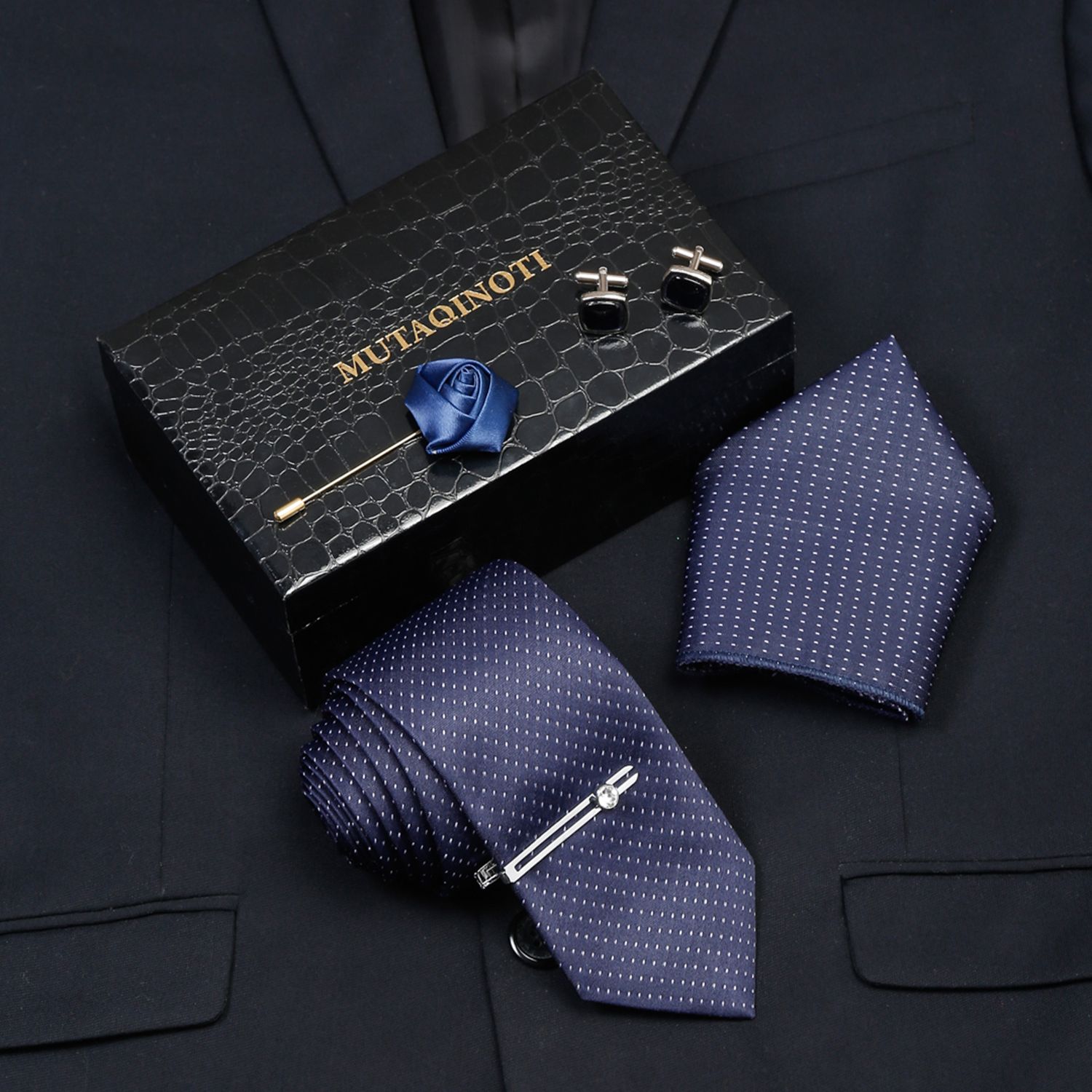 MUTAQINOTI Silk Tie & Cufflink-picture-27