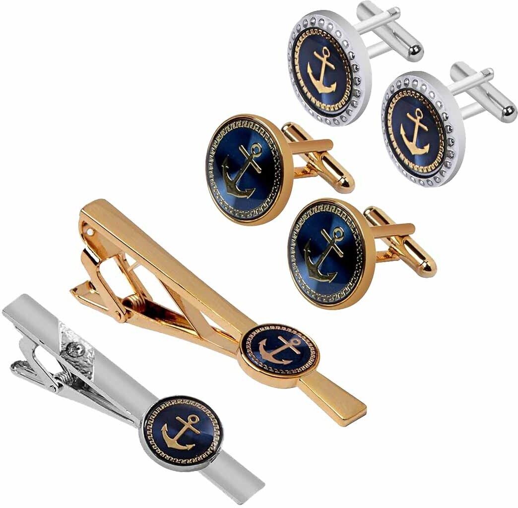 Ruhi Stainless Steel Cufflink & Tie Pin Set-picture-20