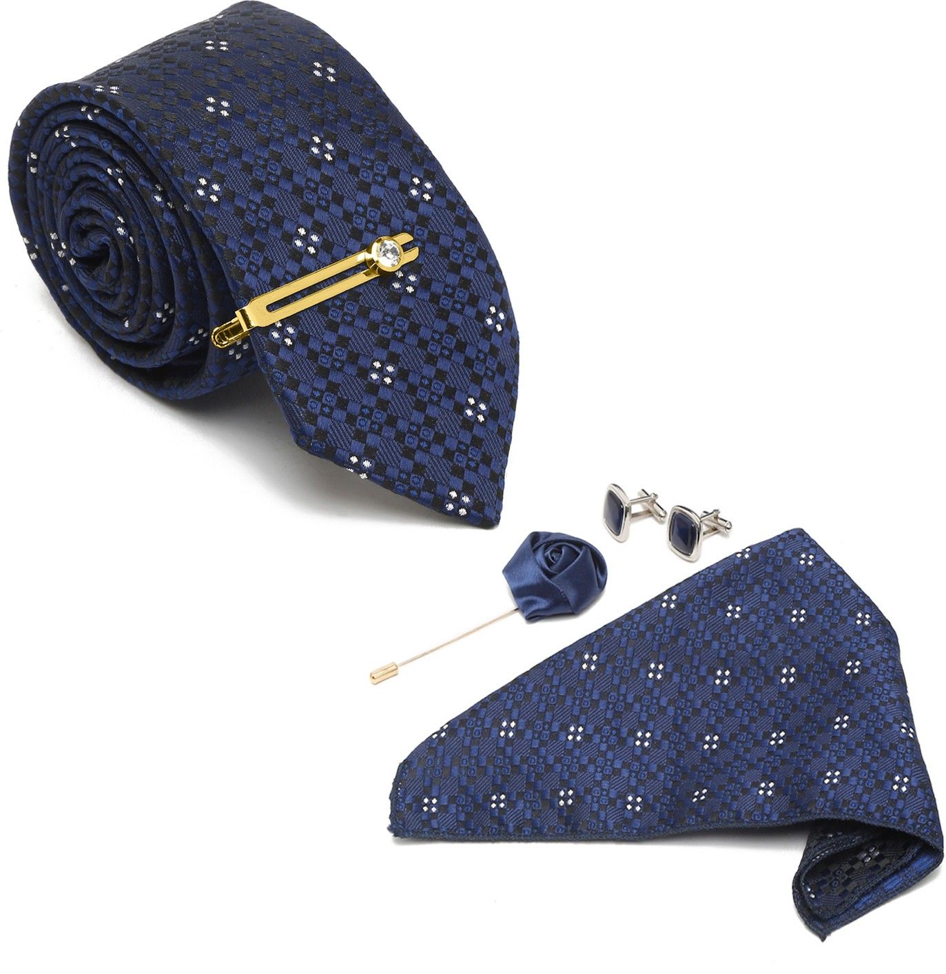 LOUIS STITCH Silk Tie & Cufflink-image-37