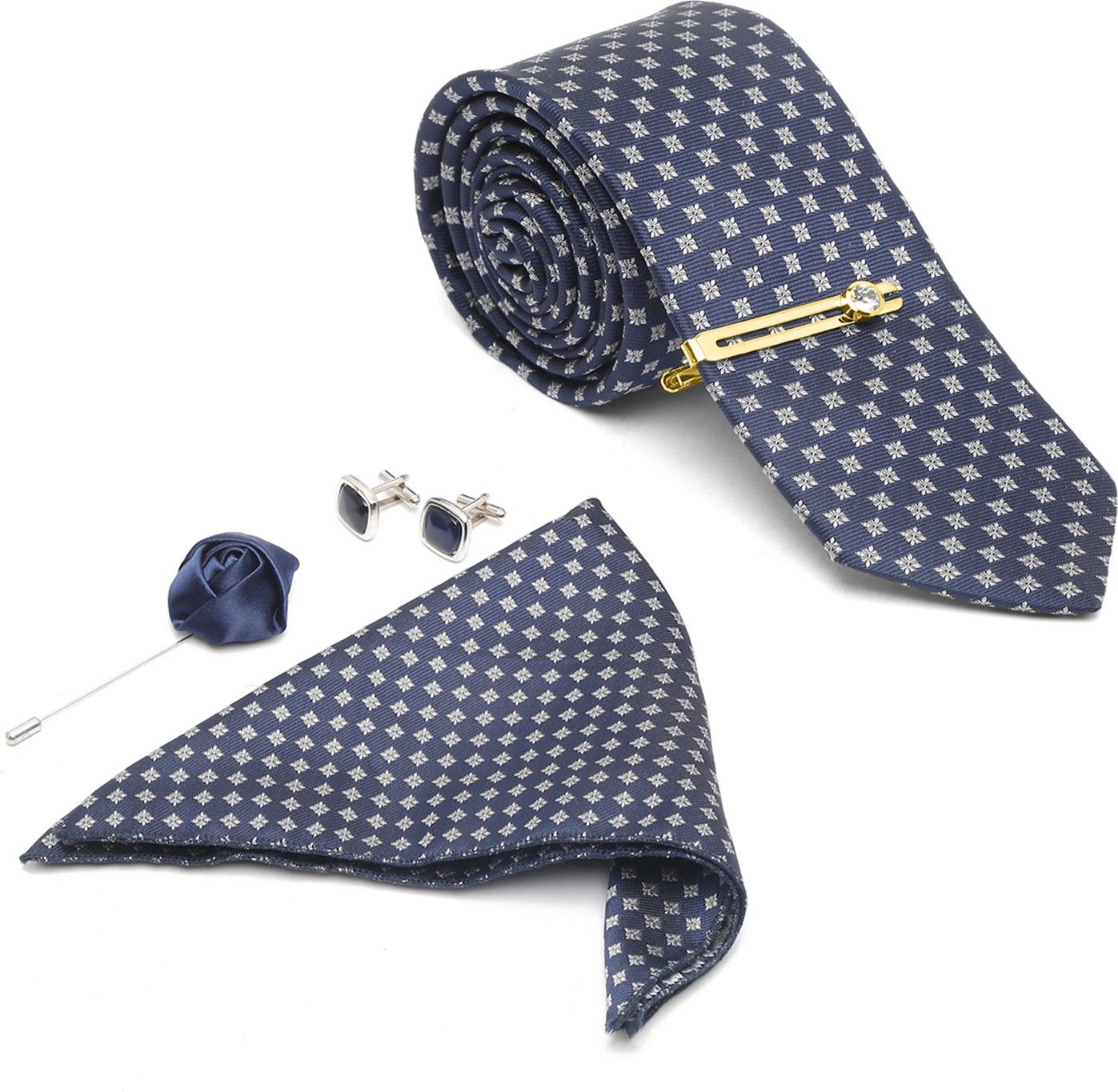 LOUIS STITCH Silk Tie & Cufflink-image-33
