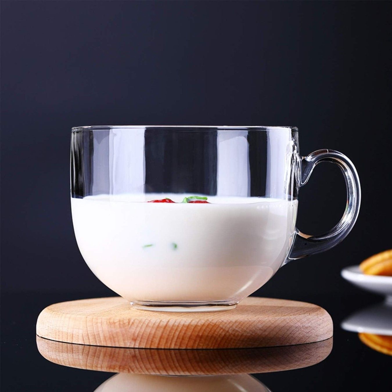 qpbm Pack of 1 Borosilicate Glass Glass Coffee Mug Use for Home and Office Big Tea Glass Cup-picture-18