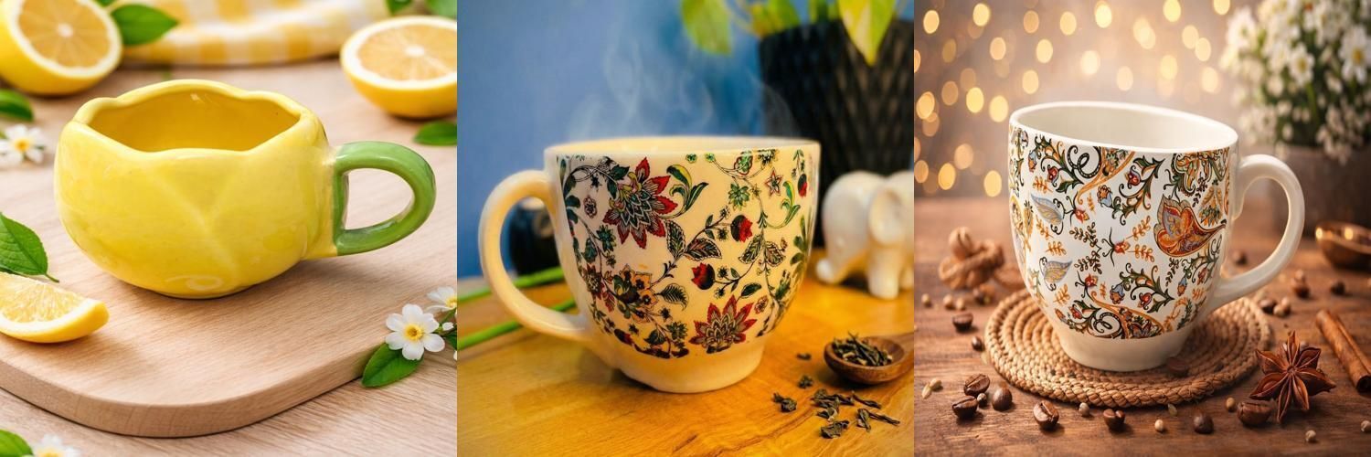 abhi creation Pack of 3 Ceramic pack of 3cup_set_multicolour_ceramic-884-picture-19