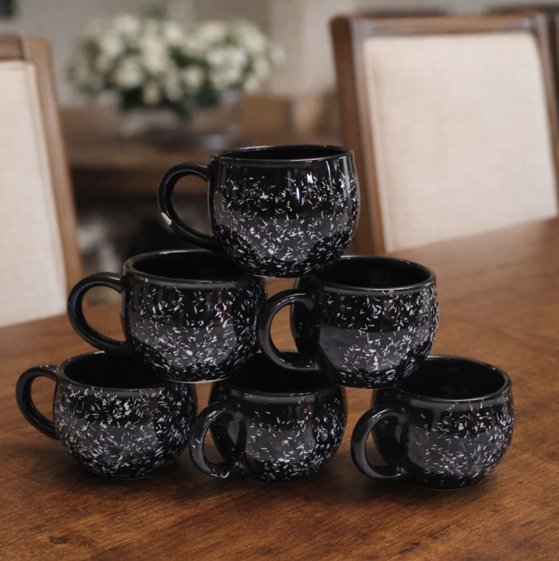 the cuppist Pack of 6 Ceramic Bone China Black Tea cup set of 6 for Home/Office/Gifts-picture-19