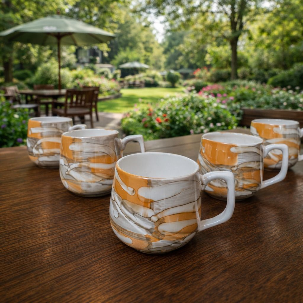 the cuppist Pack of 6 Ceramic, Bone China Luster Rahul 2-picture-26