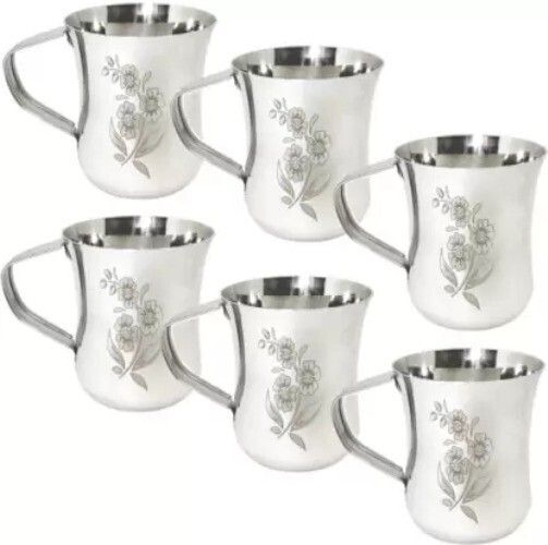 misku Pack of 6 Stainless Steel Tea/ Coffee Cup Set of 6-picture-20