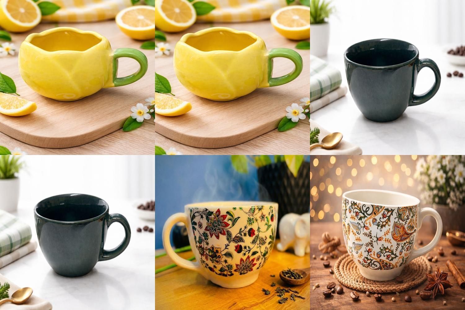 riyanshi enterprises Ceramic pack of 6cup_set_multicolour_ceramic-305-picture-26