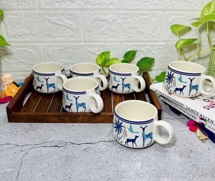 aav world Ceramic BLUE DEER CUP-picture-24