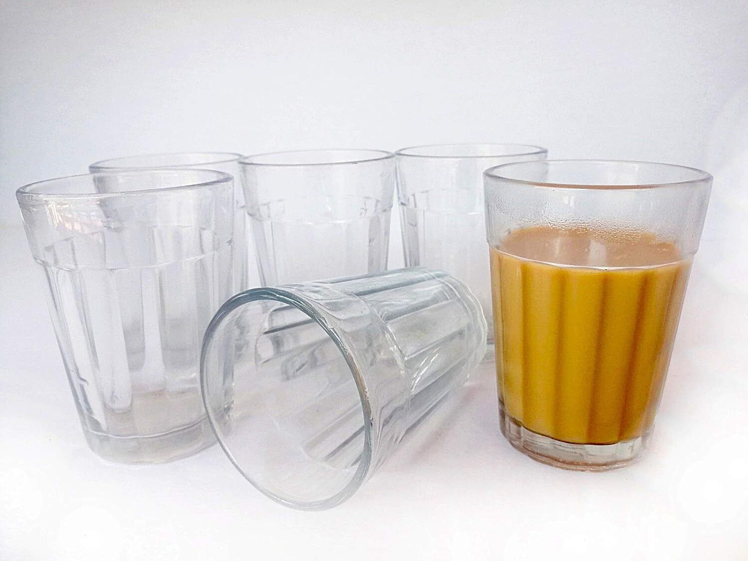 glassbunny Pack of 6 Glass Indian Style Cutting Chai Glasses Tea Glass Small, Coffee Cup-picture-24