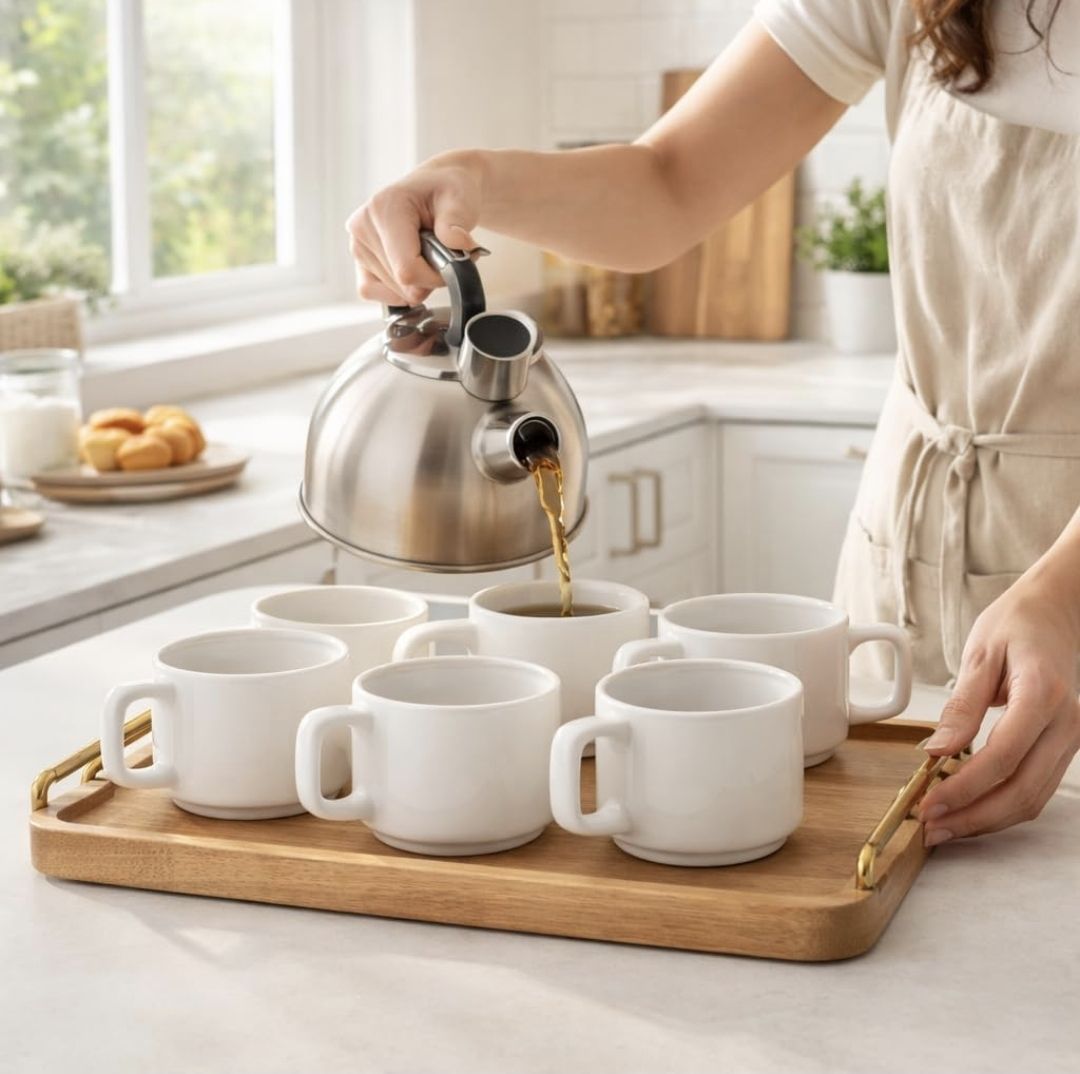 himanshuceramic Pack of 6 Ceramic Pack of 6 Ceramic, Small Design tea/coffee cups/Small Cup Set (white, Cup Set)-picture-37