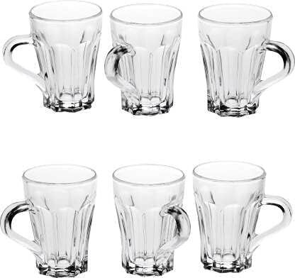 smilery Pack of 6 Glass 170ML Premium Glass Tea and Coffee Cup Glass Mug, Transparent,Glass Cups Set-picture-20