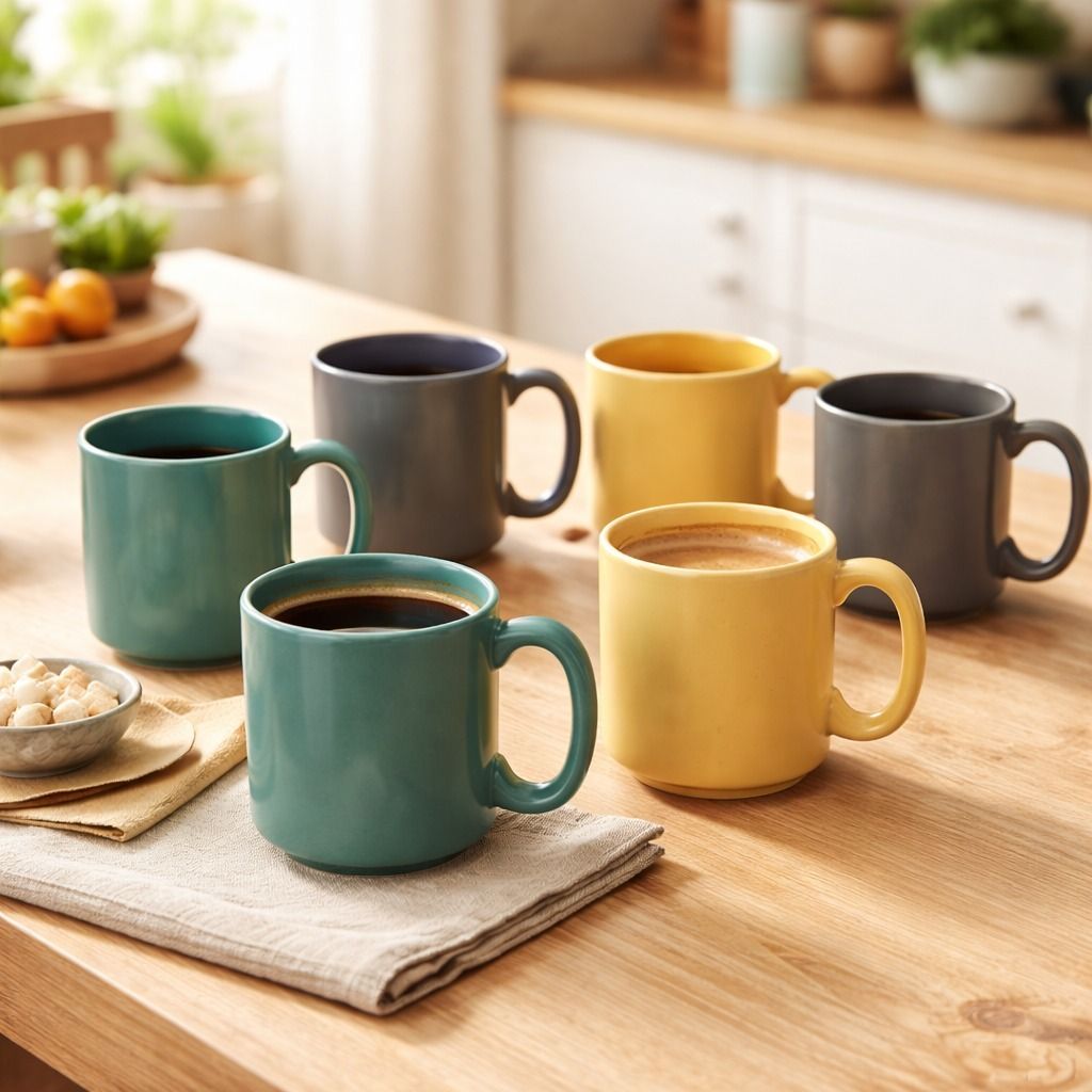 Pack of 6 Ceramic Matt Finish Raja Coffee & Tea Mug Multicolor-image-18
