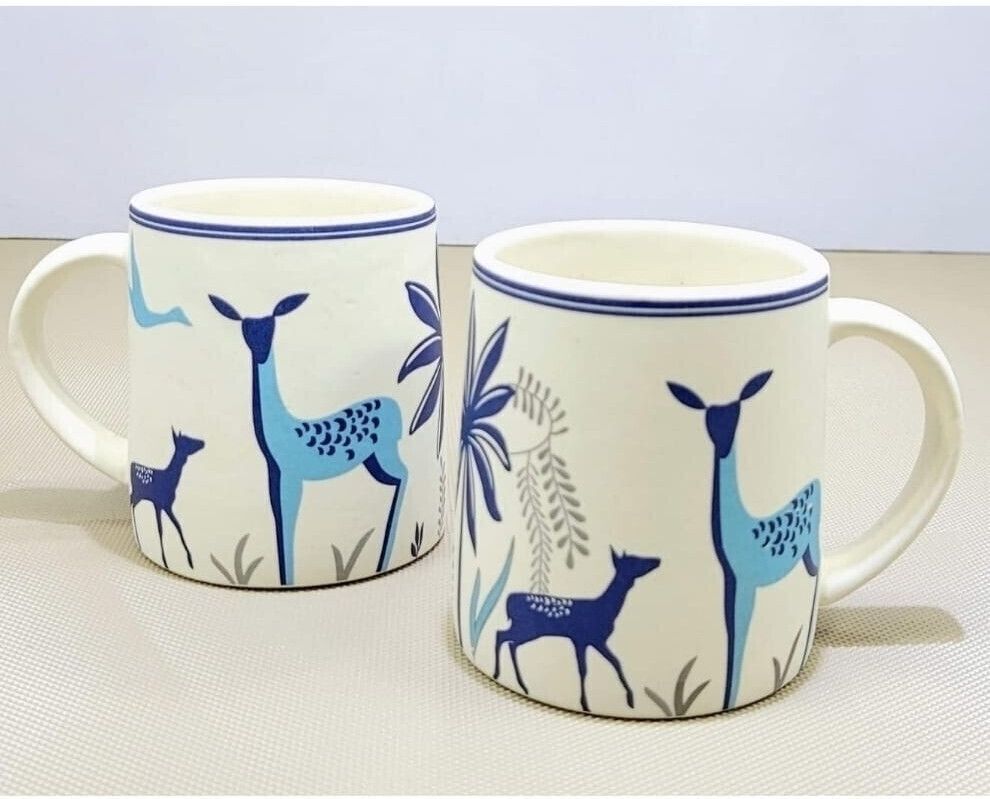 aav world Ceramic SUPER BLUE DEER MUG SET (PAIR OF 2)-picture-31