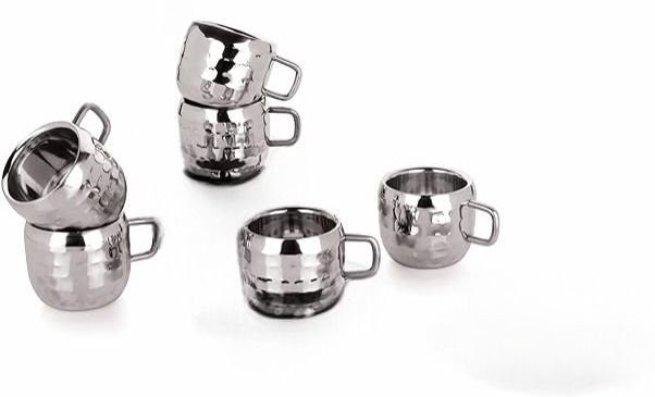 steeple Pack of 6 Stainless Steel Steel Tea Cup, Tea Cup Set Of 6, Tea Cup, Tea Cup Set Double Wall Hemmer-picture-28