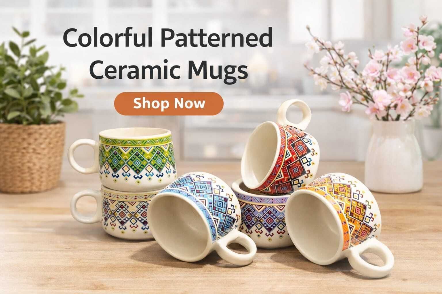 aav world Pack of 6 Ceramic 7 carpet no. tea cup set in ceramic-picture-46