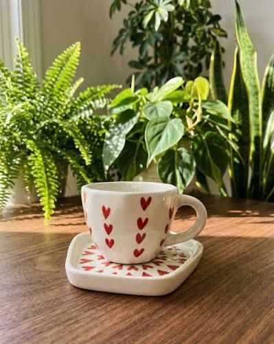 bab Stoneware HEART CUP SAUCER-picture-24