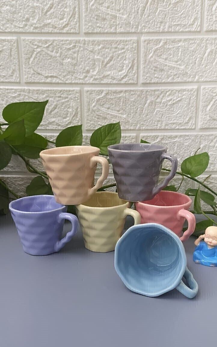 aav world cup Pack of 6 Ceramic MULTICOLOUR CERAMIC CUPS(6 CUPS SET)-picture-48