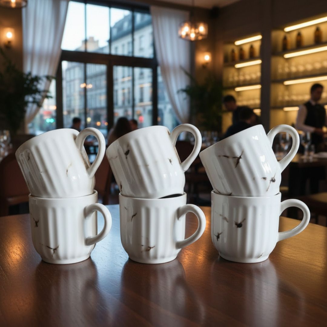 love unlimited Pack of 6 Bone China Premium Bone china Tea Cups Set | Coffee Mugs for Home Office Use-picture-26