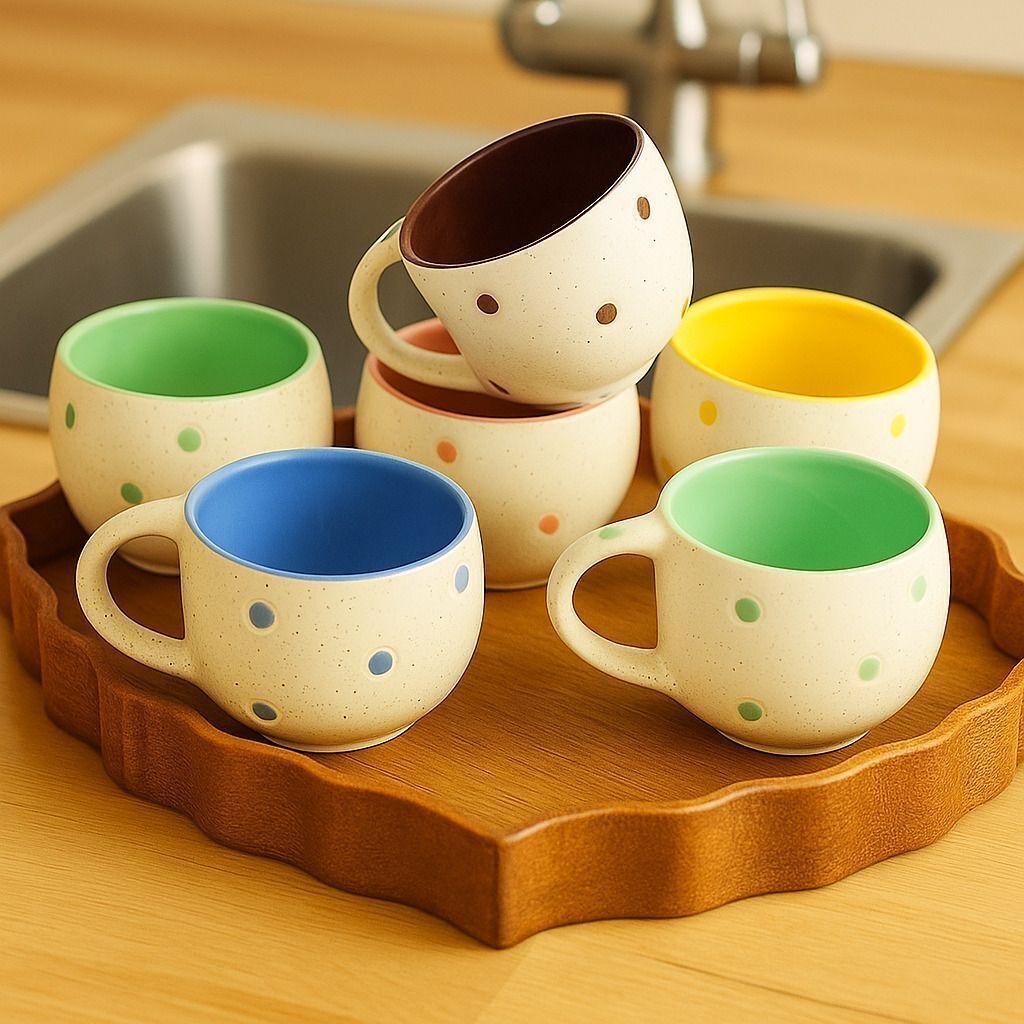 love unlimited Ceramic Tea Cups Set of 6 | Coffee Mugs for Home Office, perfect for gifting-picture-28