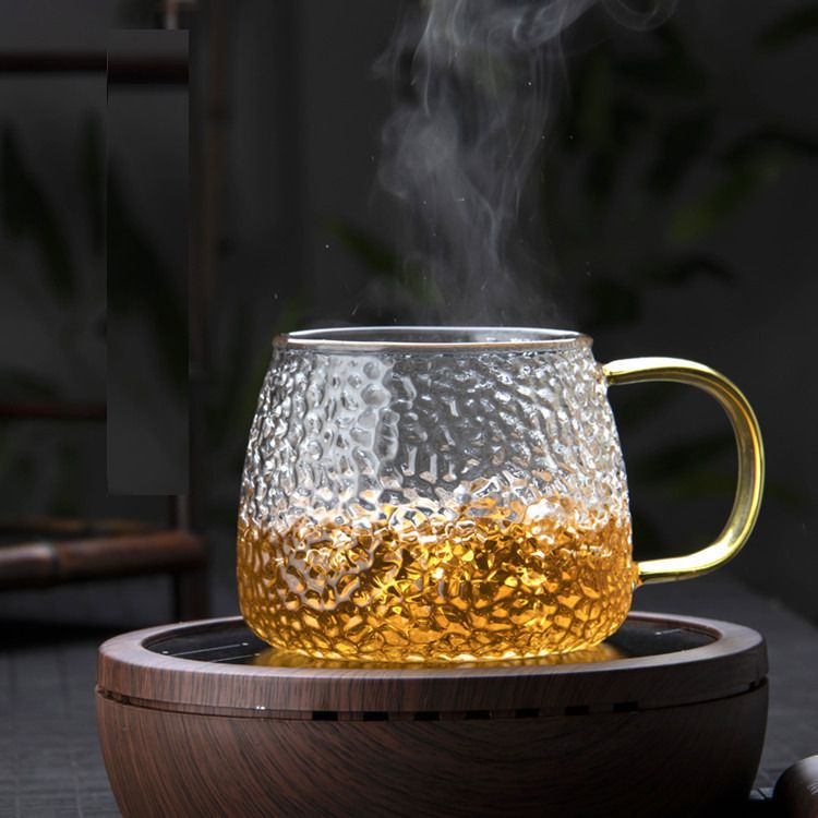 Pack of 1 Glass 450ml Golden Handle Glass Tea, Green tea, coffee cup for Hot/Cold Drink-image-42