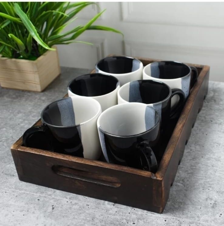 Ceramic BLACK U SHAPE TEA CUP-image-37