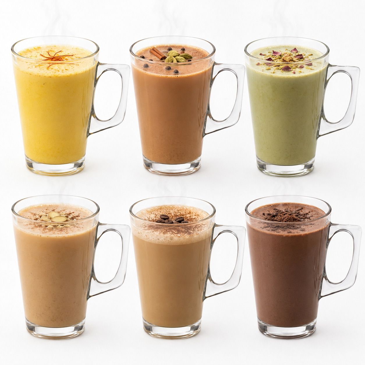 Pack of 6 Glass 130ML Coffee Mugs with Handle Transparent Tea Small Glass Cup-image-46