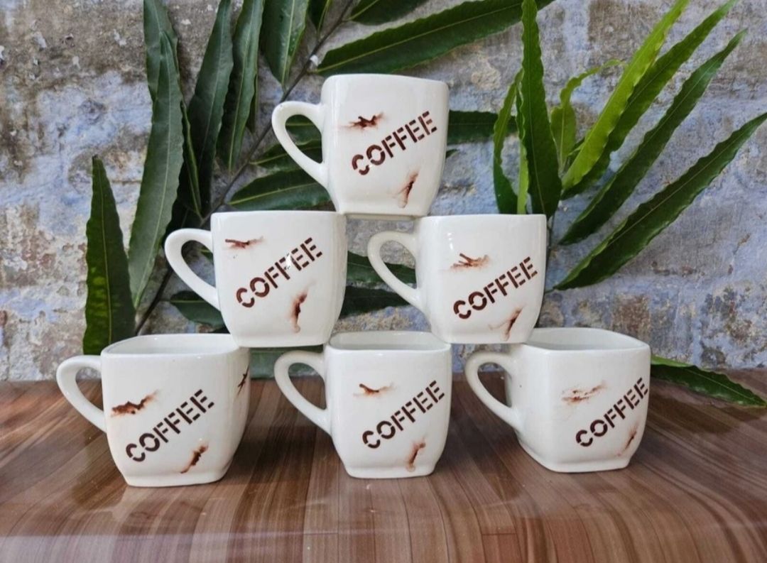ktcestore Pack of 6 Ceramic Exclusive Coffee Printed Design Tea/Coffee Cups-picture-16