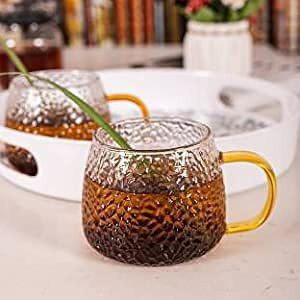 ziya Pack of 1 Glass Tea, Coffee, Green Tea, Herbal Tea, Lemon Tea Cup with Handle-picture-13