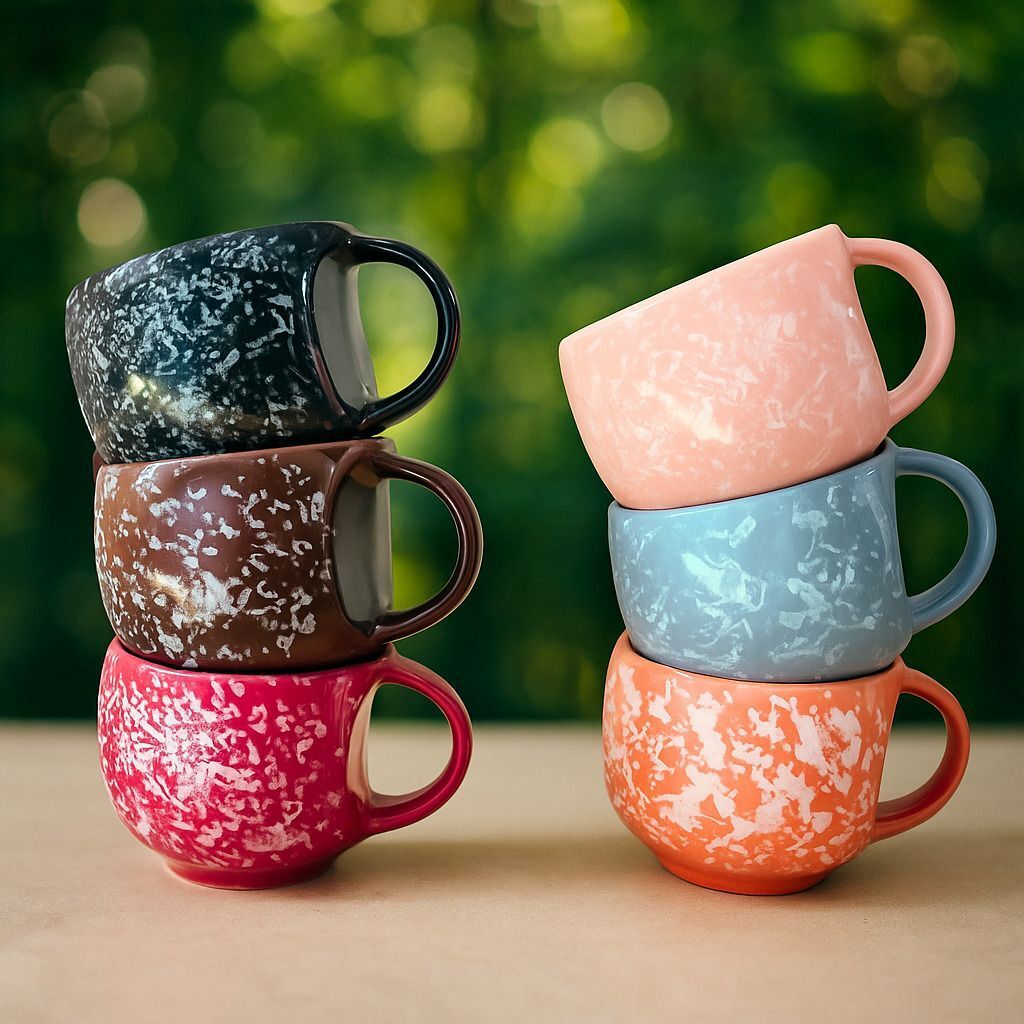 love unlimited Pack of 6 Ceramic Tea Cups Set of 6 | Coffee Mugs for Home Office, perfect for gifting-picture-59