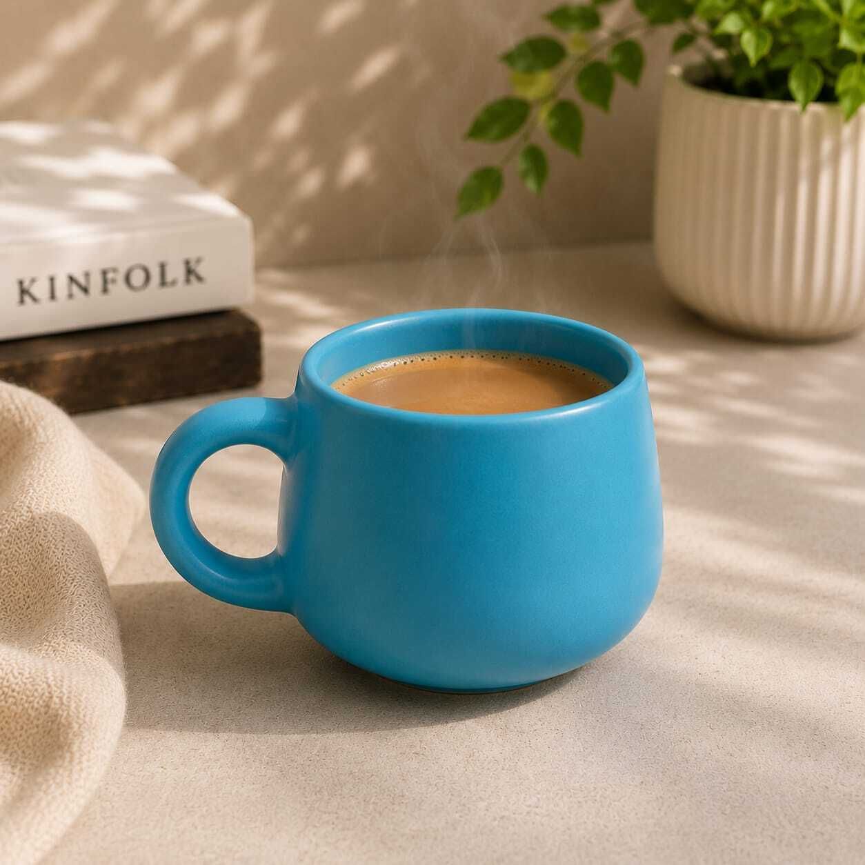 Pack of 1 Ceramic AGV Sky Blue Matte Ceramic Coffee Mug | Modern Tea & Coffee Cup-image-39