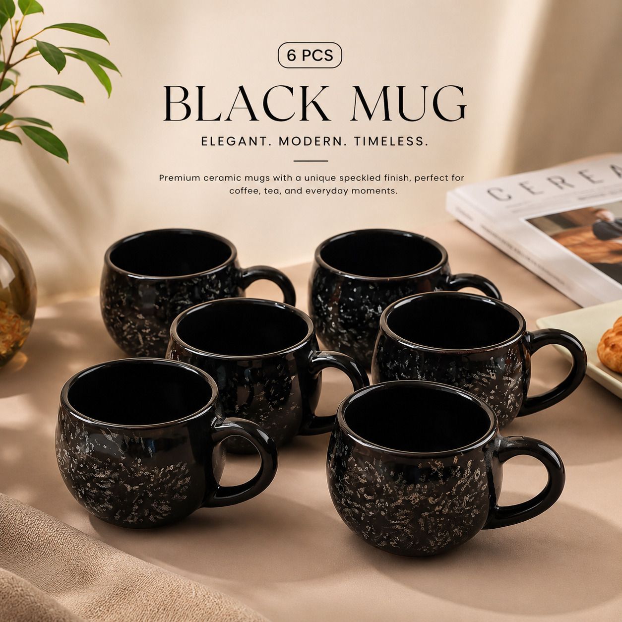 usclay studio Ceramic Black Mug-picture-16
