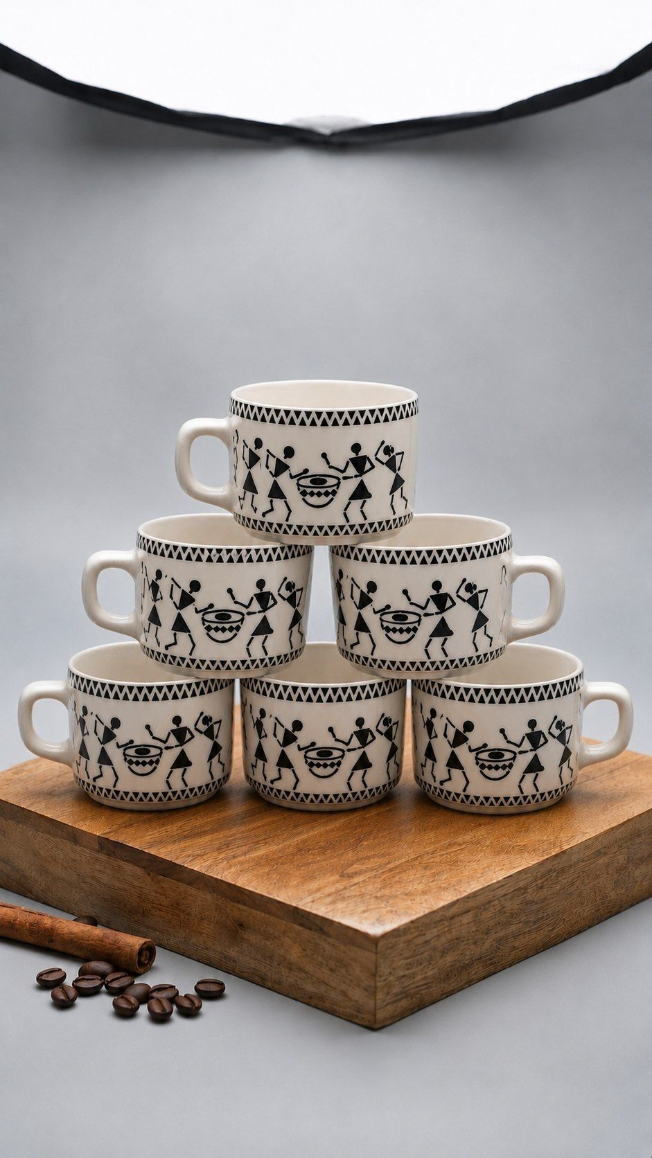 Pack of 6 Ceramic Tribal Art Ceramic cup Set | pack of 6 |150 ml |-image-11