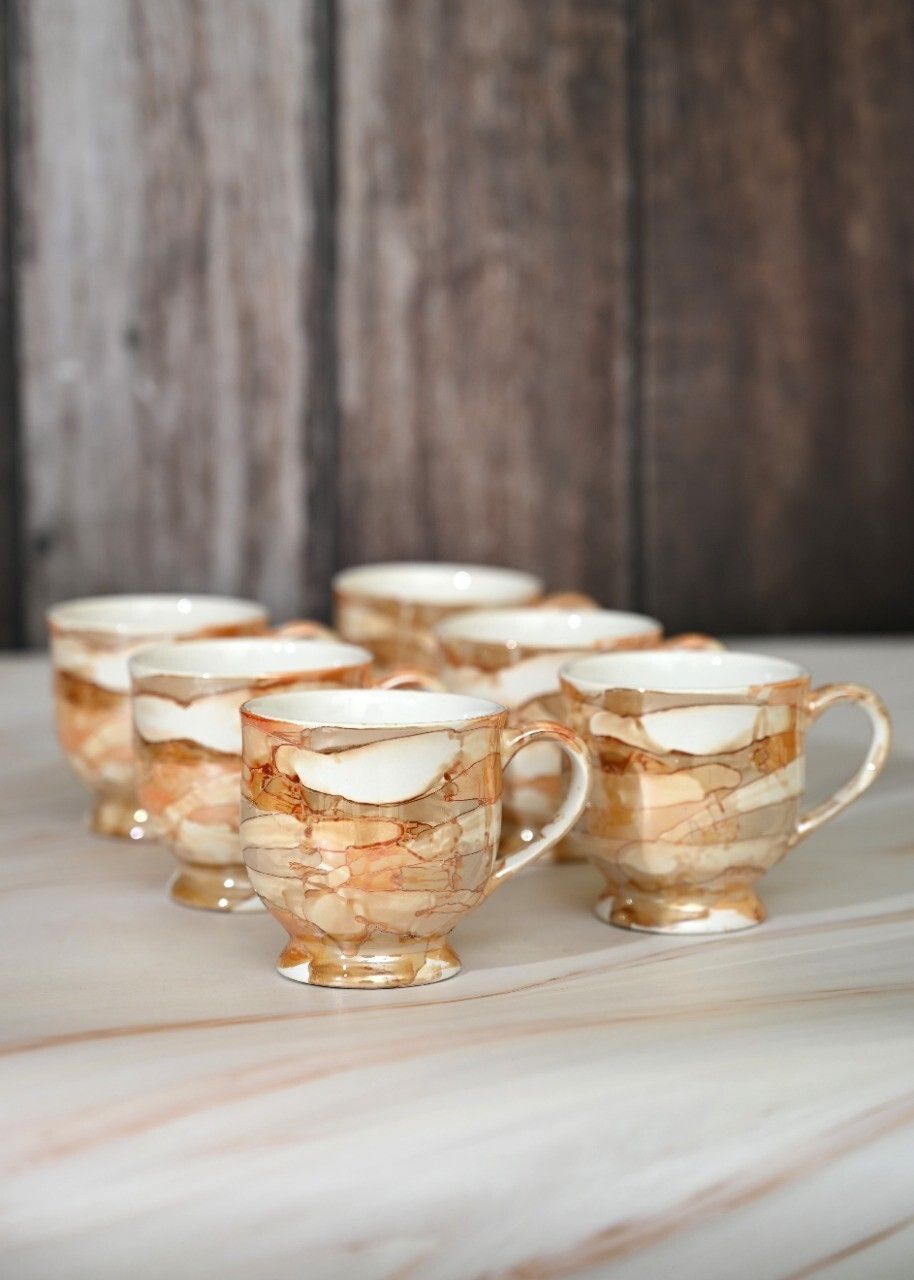 Pack of 6 Ceramic CCD MAHAK-03Size Tea Cups Set of 6 for Home/Office/Gifts, 140 ML-image-34
