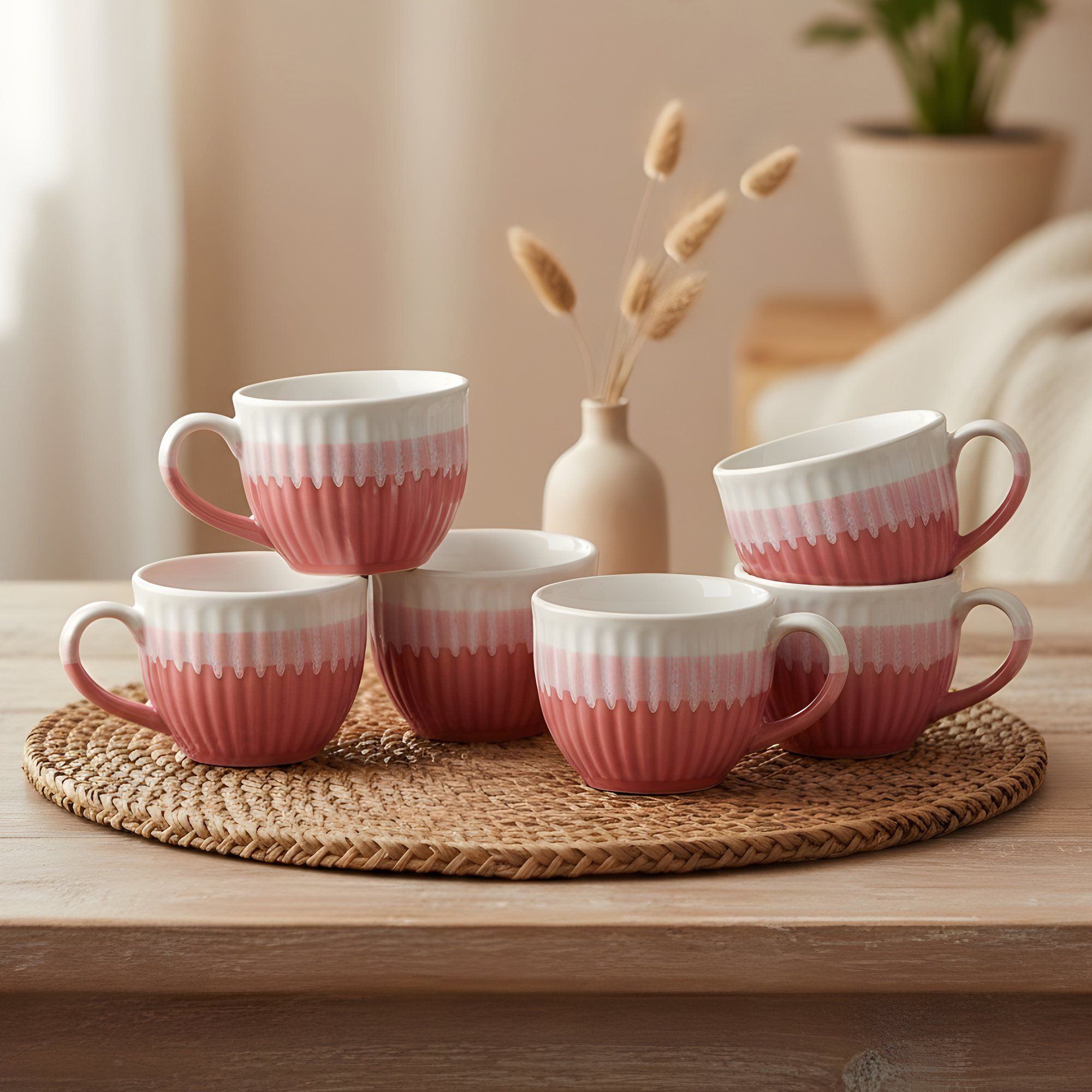 liva Pack of 6 Ceramic Premium Tea Cups Set 6-picture-18