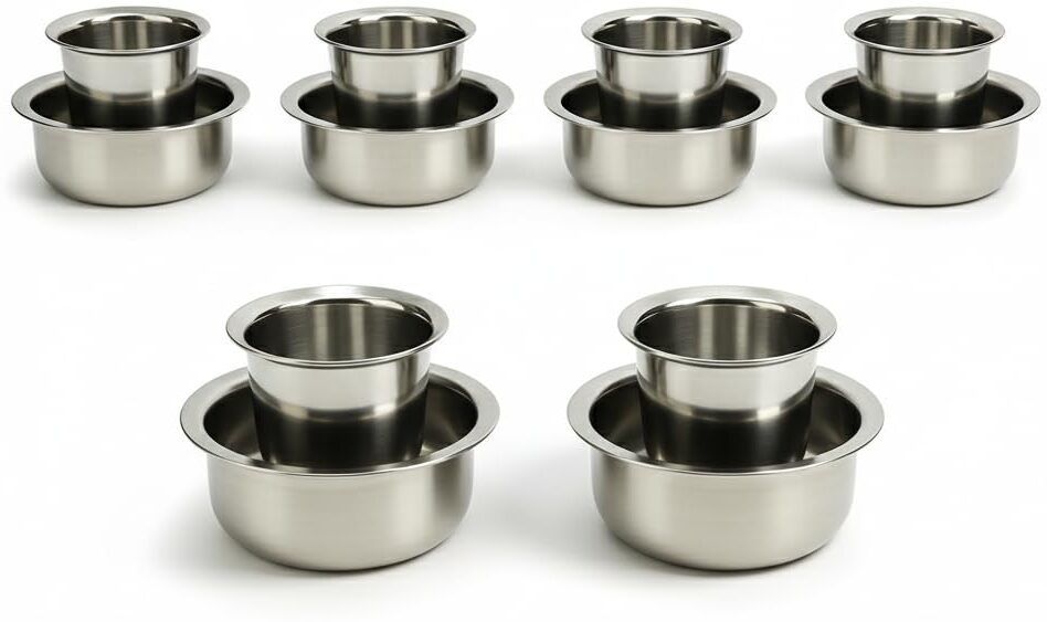 Pack of 4 Stainless Steel Stainless Steel Coffee Dabara Set South Indian Filter Coffee Serving Ware-image-13