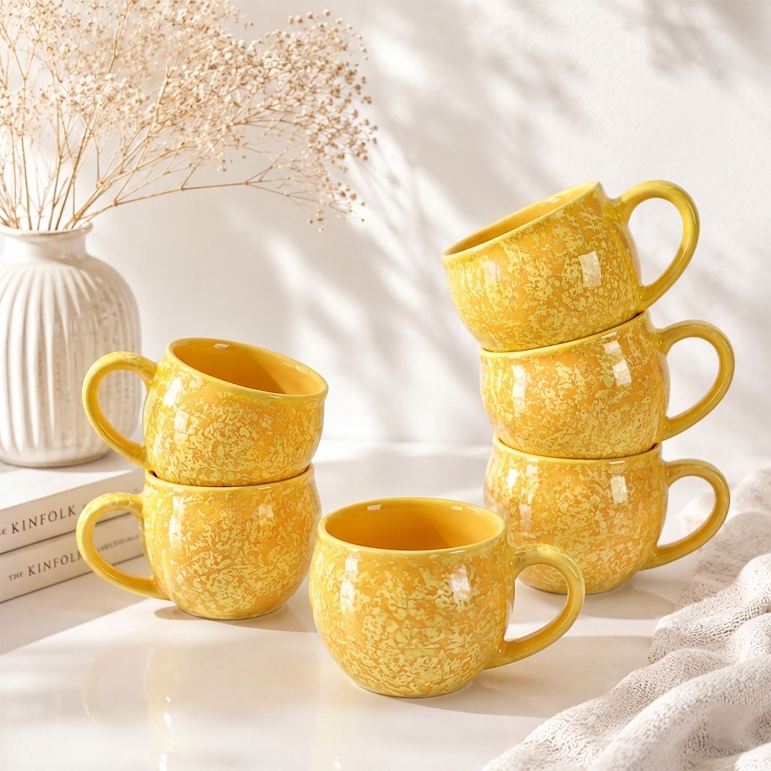 d'maiolica Pack of 6 Ceramic, Bone China Premium Quality Small Size tea cup, coffee cup set of 6-picture-43