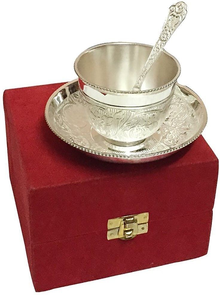 being nawab Pack of 1 Silver Plated SILVER CUP PLATE SET-picture-26