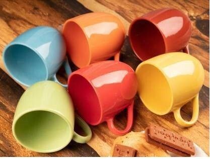 Pack of 6 Bone China Cup & Mugs Tea Cup Coffee Cup Milk Cup Multicolor Designe Premium Quality Cups..-image-31