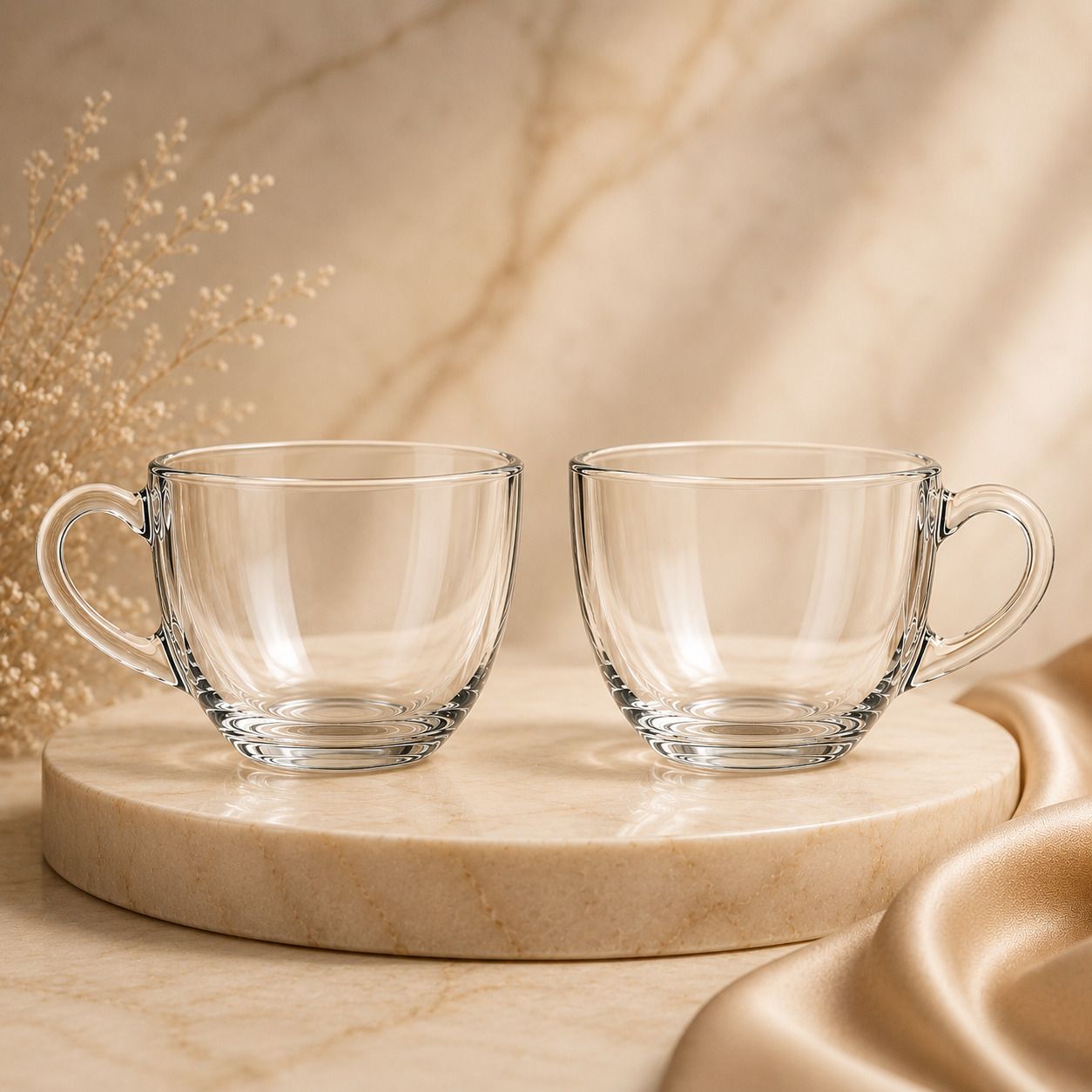 supremecutlery Pack of 2 Glass Premium Clear Glass Tea Coffee Cup Set of 2 | 150 ml Transparent Glass cup-picture-43